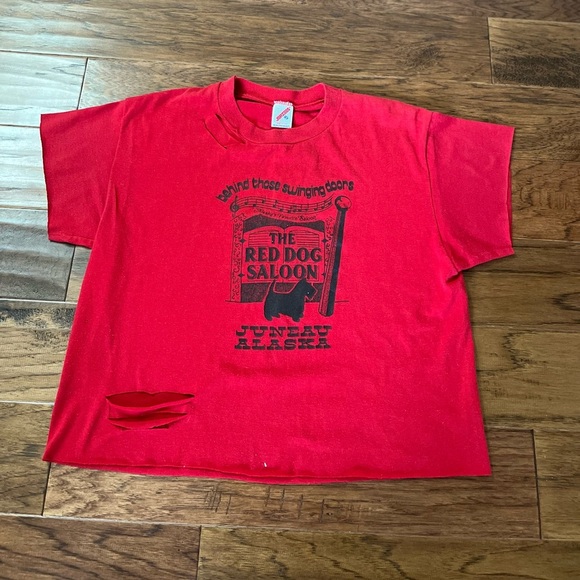 VTG WORLD FAMOUS THE RED DOG SALOON T-SHIRT JUNEAU ALASKA RED XL. - Picture 1 of 7